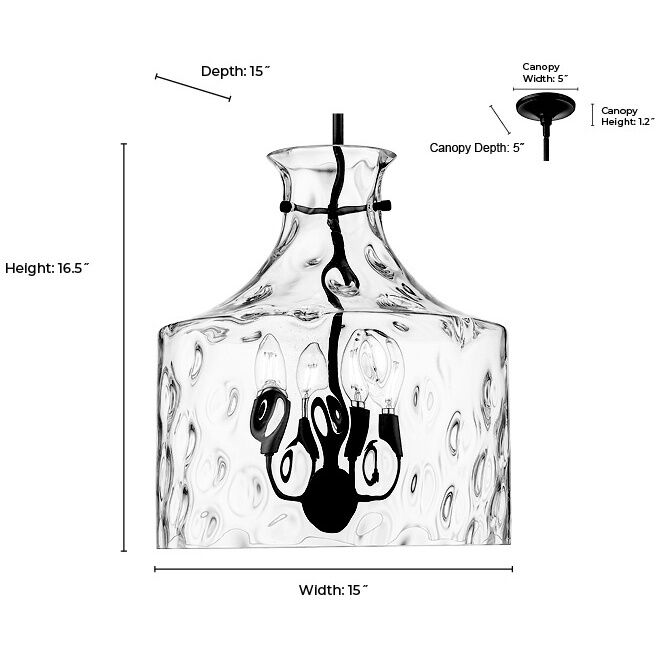 Santorini 4 Light 15 inch Polished Nickel Pendant Ceiling Light